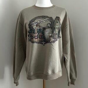 Vintage '90s Jerzees Sweatshirt Sz Small Cottagecore Garden Farm Scene